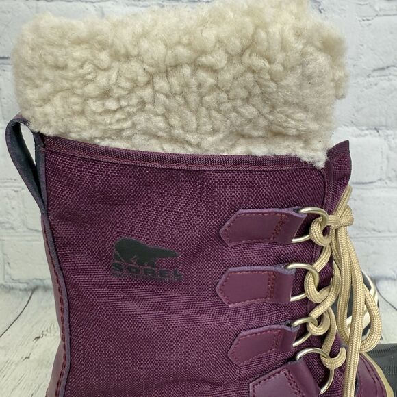 Sorel Carnival Snow Boots Women Size 6 Purple Winter Waterproof Insulated Shoes - Picture 4 of 15
